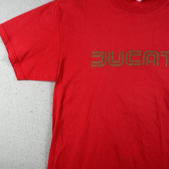 Vintage Ducati Shirt Men’s Large Red GP Motorcycles San Diego‎ Short Sleeve - Picture 6 of 16